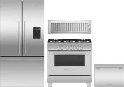 4 Piece Package Includes Refrigerator, Range, Hood And Dishwasher